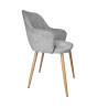 Krzesło Milano noga dąb Vogue 14 jasny szary