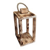 Lampion drewniany latarnia 38cm uchwyt baza pod stroik