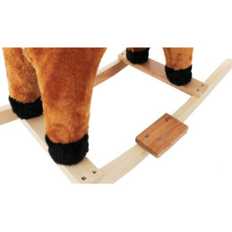 Konik Rudy Koń na biegunach rży + ruchomy ogon i pysk bujak