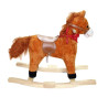 Konik Rudy Koń na biegunach rży + ruchomy ogon i pysk bujak