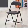Krzesło składane C-9281 czarne - ekoskóra, stal