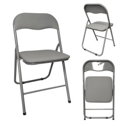 Krzesło składane C-9281 szare - widok