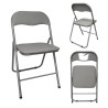 Zestaw 4 krzeseł składanych C-9281 szare