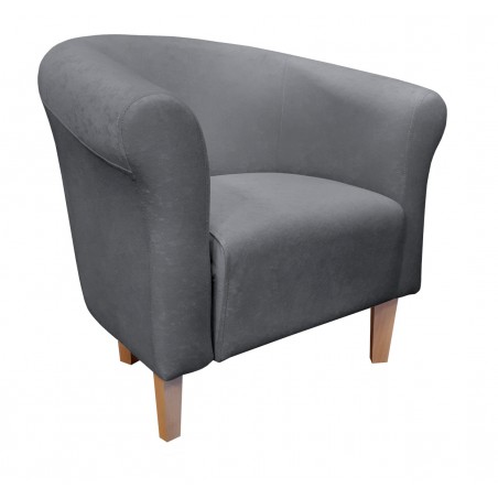 Fotel Milo Mikrofaza 17 szary nogi 15 buk