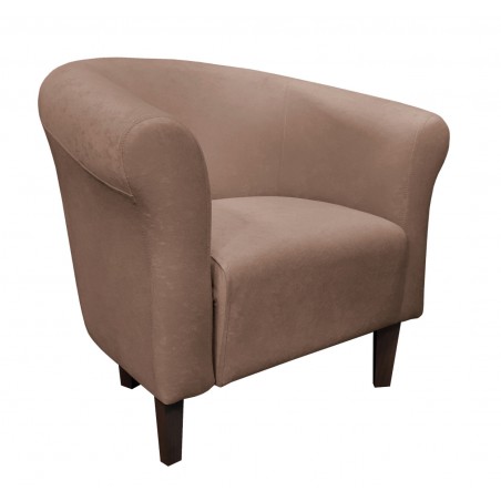 Fotel Milo Mikrofaza 3 jasny brąz nogi 15 venge