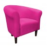 Fotel Milo Mikrofaza 10 różowy nogi venge