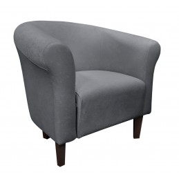 Fotel Milo Mikrofaza 17 szary nogi 15 venge