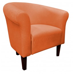 Fotel Milo Mikrofaza Carrot z nogami venge