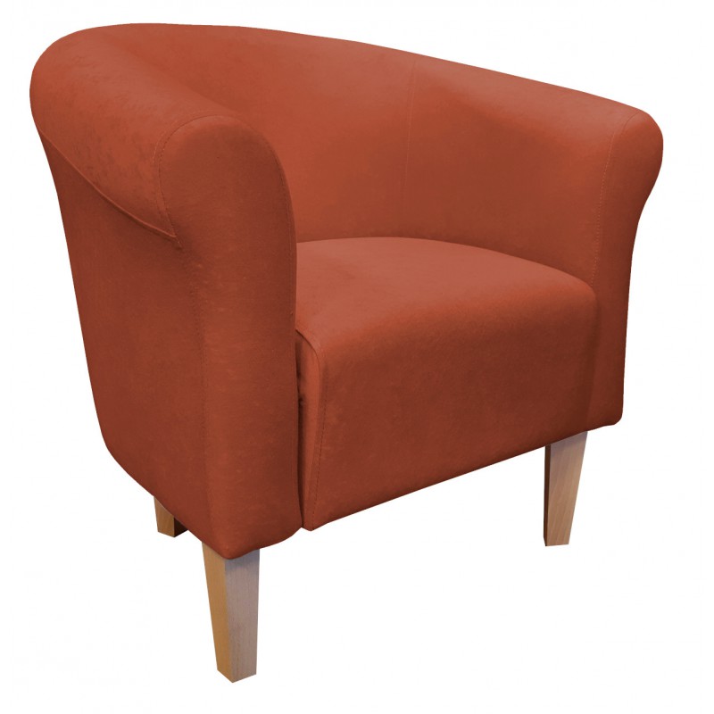 Fotel Milo Mikrofaza 6 cegła nogi 20 buk