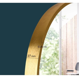 Lustro Elipsa 75x40cm srebrne GX-06 ścienne owalne łazienkowe do salonu sypialni loftowe Industrialne minimalistyczne