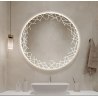 Lustro okrągłe LED 60 cm z piaskowanym wzorem