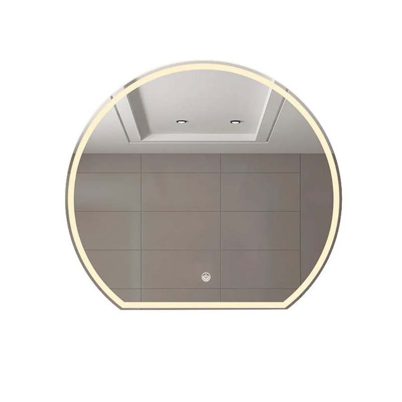 Lustro LED 60cm z piaskowanym wzorem i włącznikiem dotykowym