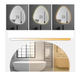 Lustro LED łezka 50x70 z włącznikiem dotykowym