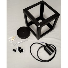 Lampa sufitowa metalowa loft sześcian AT3-1SZ-Black