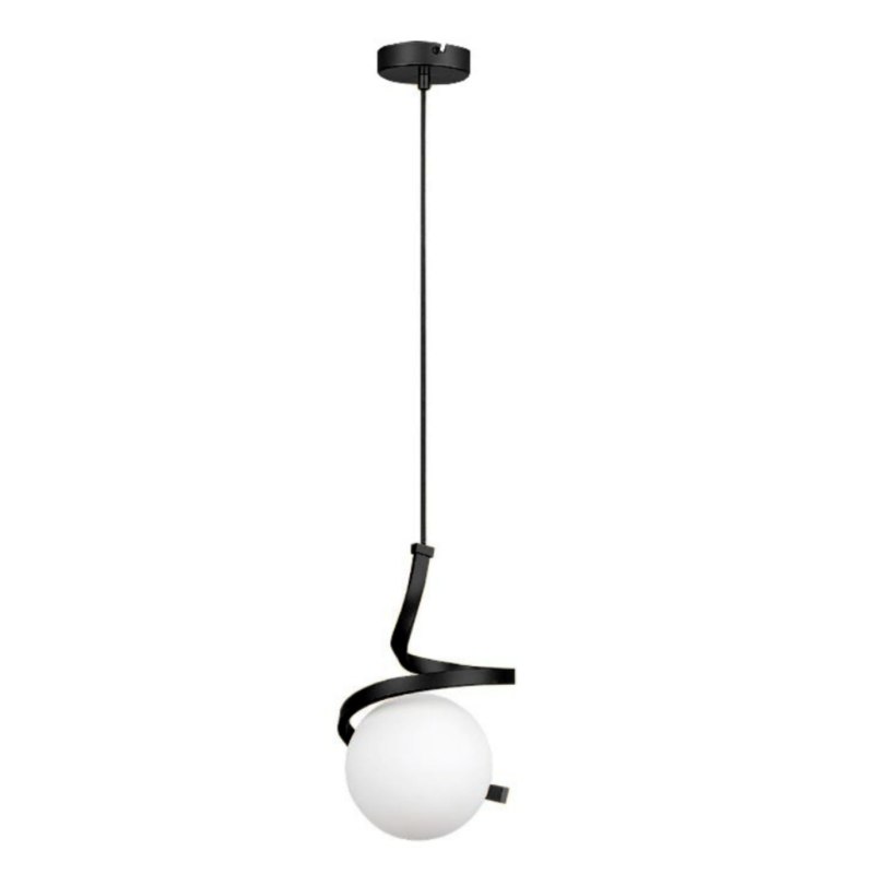 Lampa wisząca AT5-1SZ-Black – czarny szklany klosz