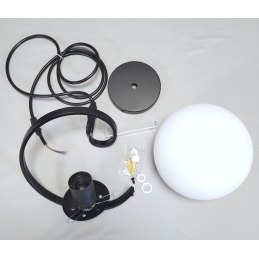 Lampa wisząca AT5-1SZ-Black – czarny szklany klosz