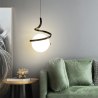 Lampa wisząca AT5-1SZ-Black – czarny szklany klosz