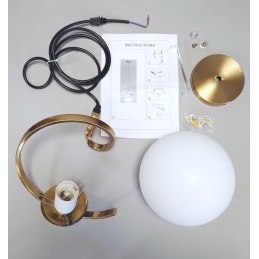Lampa sufitowa AT5-1SZ-Gold złota szklana