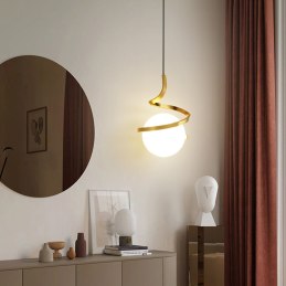 Lampa sufitowa AT5-1SZ-Gold złota szklana