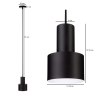 Lampa sufitowa loftowa metalowa AT7-1SZ-Black