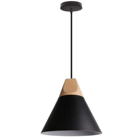 Lampa sufitowa AT8-1SZ-Black metal i drewno