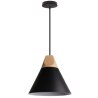 Lampa sufitowa AT8-1SZ-Black metal i drewno