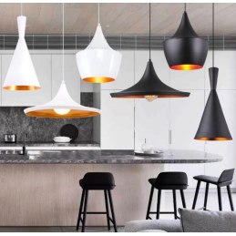 Lampa sufitowa AT9-1SZ White z złotym spodem