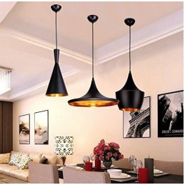 Lampa sufitowa AT9-1SZ-Black czarna ze złotym spodem