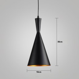 Lampa sufitowa AT9-1SZ-Black czarna ze złotym spodem