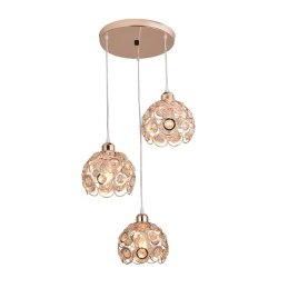 Lampa wisząca AT10-3SZ-Gold z ażurowymi kloszami