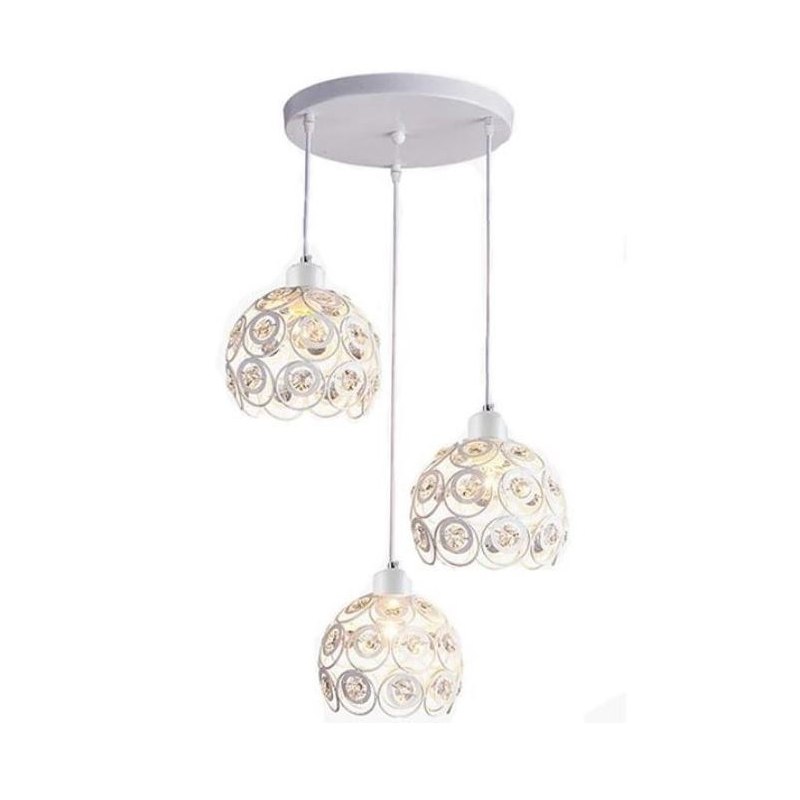 Lampa sufitowa AT10-3SZ-White z ażurowymi kloszami