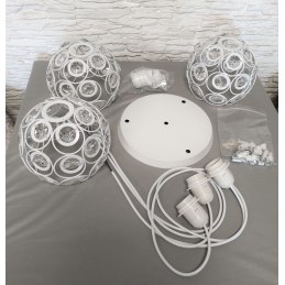 Lampa sufitowa AT10-3SZ-White z ażurowymi kloszami
