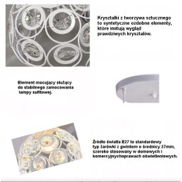 Lampa sufitowa AT10-3SZ-White z ażurowymi kloszami