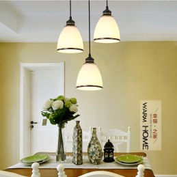 Lampa sufitowa szklana klosz metalowa wisząca AT11-3SZ-Black+White