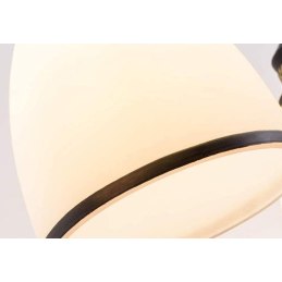 Lampa sufitowa szklana klosz metalowa wisząca AT11-3SZ-Black+White