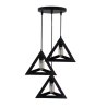 Lampa sufitowa metalowa loft trójkątna wisząca AT13-3SZ-Black