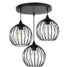 Lampa wisząca metalowa AT15-3SZ-Black – 3 klosze
