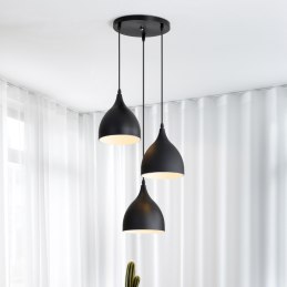 Lampa sufitowa loftowa metalowa wisząca AT17-3SZ-Black
