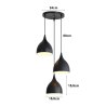 Lampa sufitowa loftowa metalowa wisząca AT17-3SZ-Black
