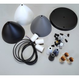 Lampa sufitowa loftowa metalowa wisząca AT18-3SZ-MIX