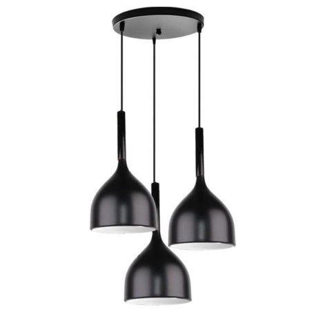 Lampa sufitowa AT19-3SZ-Black - 3 klosze, industrialna