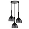 Lampa sufitowa AT19-3SZ-Black - 3 klosze, industrialna
