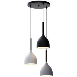 Lampa wisząca AT21-3SZ-MIX – czarny, szary, biały