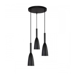 Lampa sufitowa AT22-3SZ-Black – czarna, 3 klosze, styl industrialny