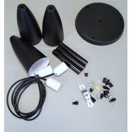 Lampa sufitowa metalowa klosz wisząca AT22-3SZ-Black