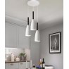 Lampa sufitowa metalowa klosz wisząca AT23-3SZ-White