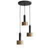 Lampa sufitowa loftowa metalowa wisząca AT26-3SZ-Black+Gold