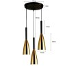 Lampa sufitowa AT27-3SZ Gold+Black w aranżacji