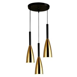 Lampa sufitowa AT27-3SZ Gold+Black w aranżacji