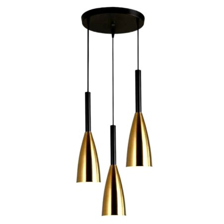 Lampa sufitowa AT27-3SZ Gold+Black w aranżacji